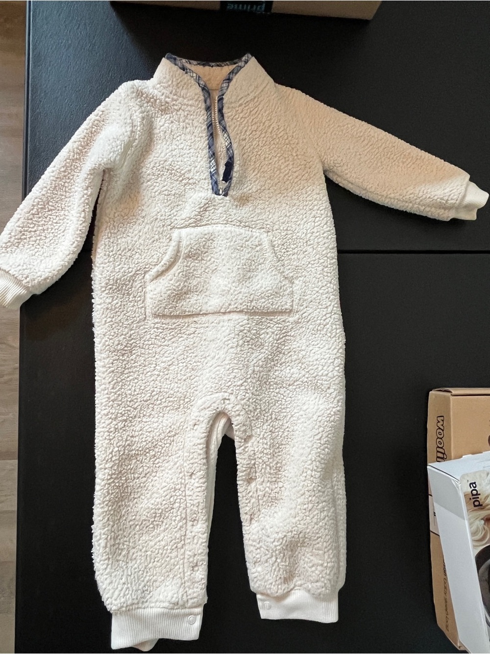 Carter's Cream Sherpa Kids One-Piece Romper